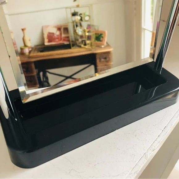 MCM Black and Silver Decorative Mirror RARE - Picture 9 of 9